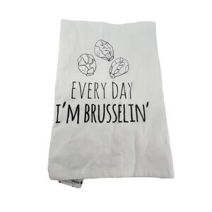 Moonlight Makers Tea Towel NEW Every Day I'm Brusselin Gift Brussel Sprouts